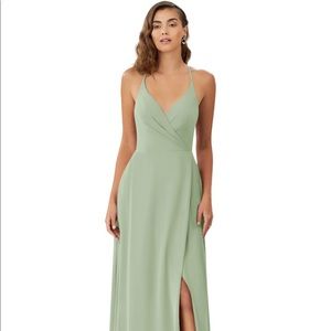 Azazie Davis Dress Dusty Sage
